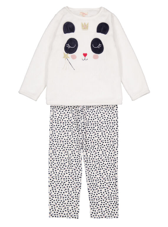 Pijama de color crudo de tacto suave para niña GEFAPYJDA / 19WH11N5PYJ001