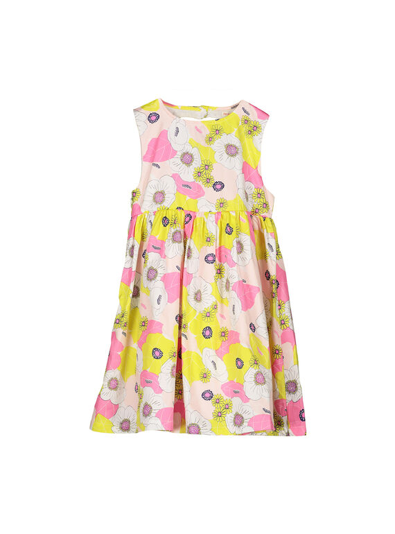 Vestido con estampado de fantasía para niña FAPOROB2 / 19S901C2ROB099