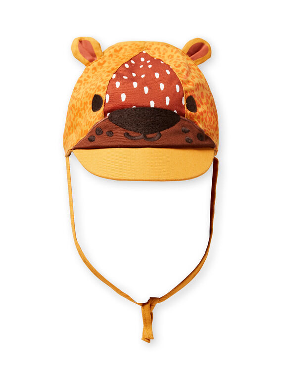 Gorra amarilla con estampado de leopardo para bebé niño LYUTERCASQ / 21SI10V1CHAB106