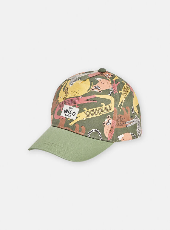 Gorra caqui con estampado de sabana para niño TYOJOCAP4 / 24SI02E2CHA609