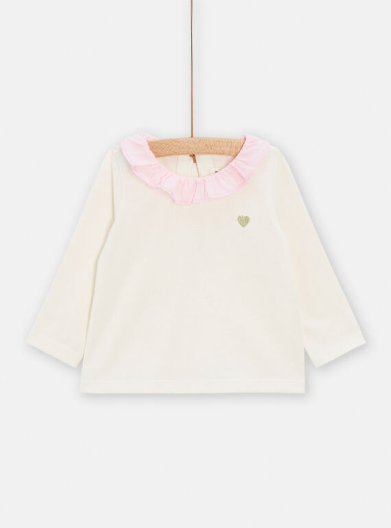 Sudadera rosa empolvado para bebé niña TIJOBRA3 / 24SG09B4BRA001