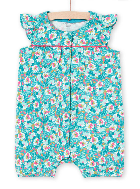 Pelele turquesa para bebé niña LEFIGREMOT / 21SH13C7GREC216