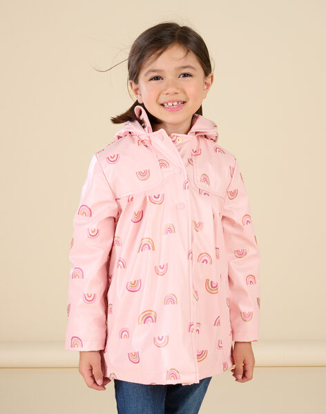 Abrigo impermeable con capucha con estampado de arcoíris PALEOIMPER / 22W901F2IMPD319
