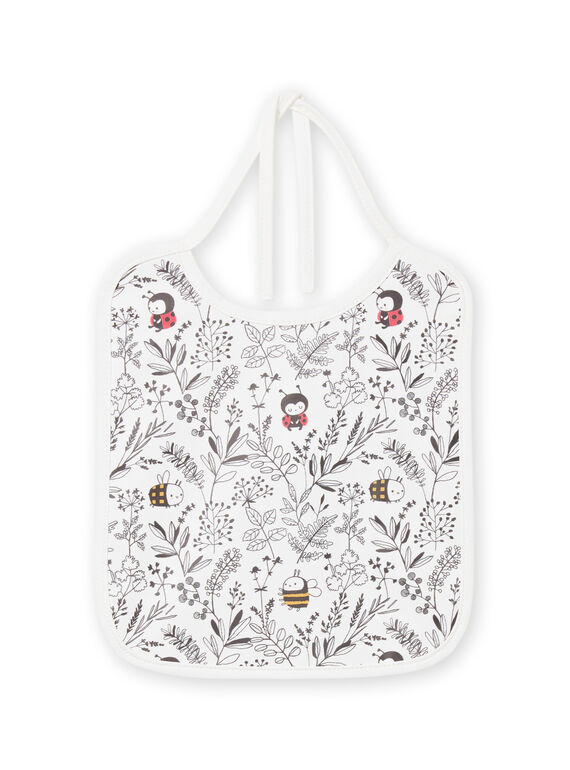Babero blanco con estampado para recién nacido unisex NOU1BAV3 / 22SF4242BAV000