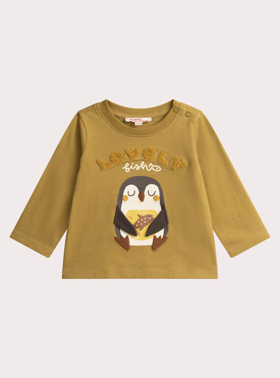 Camiseta de manga larga con animación de pingüino para bebé  VUBATEE1 / 24WG10Q2TMLG602