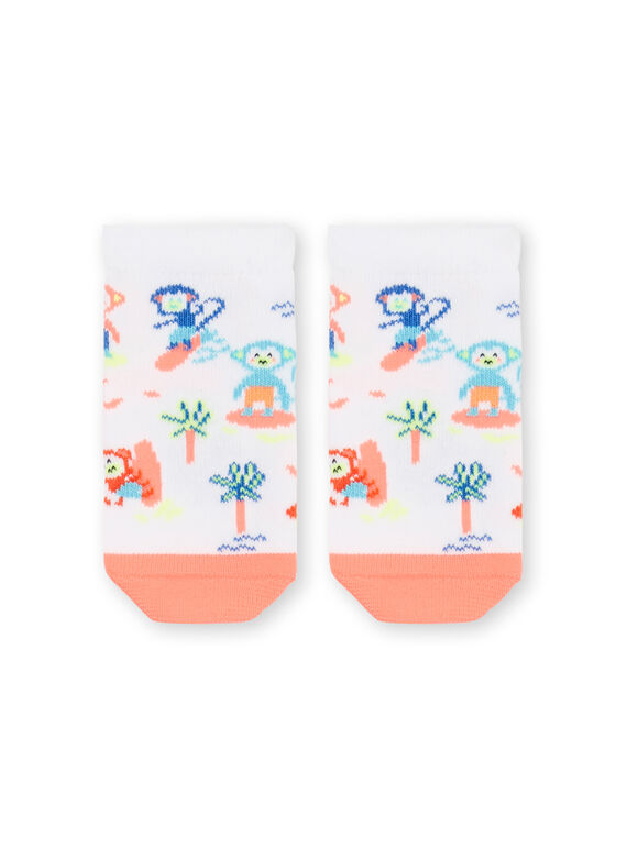 Calcetines blancos y naranjas para bebé niño LYUBONCHO2 / 21SI10W2SOQ000
