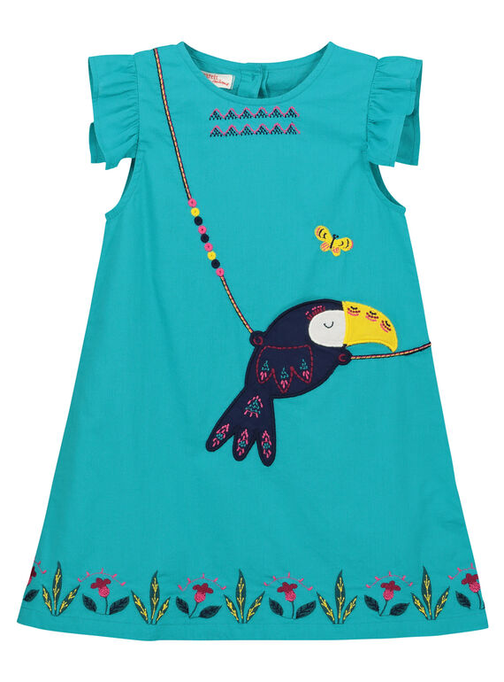 Vestido de algodón estilo étnico para niña FATUROB4 / 19S901F2ROB202