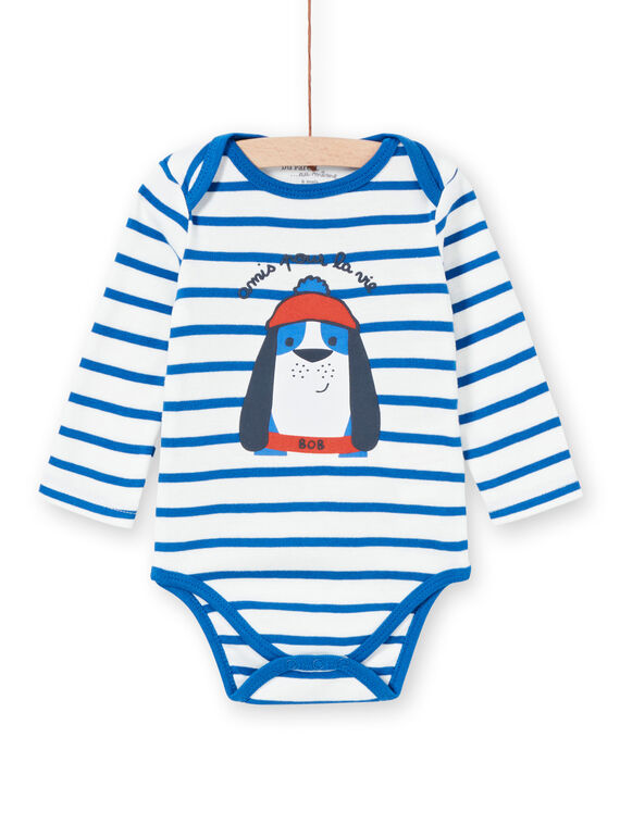 Body de manga larga de rayas con perrito marinero para bebé niño LEGABODOG / 21SH142ABDL001
