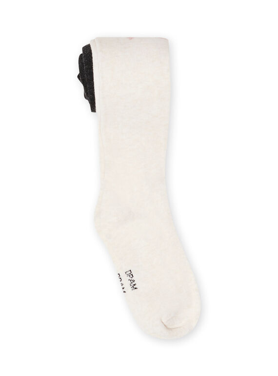 Leotardos bicolor con estampado de cisne para niña MYAHICOL2 / 21WI01U1COL944