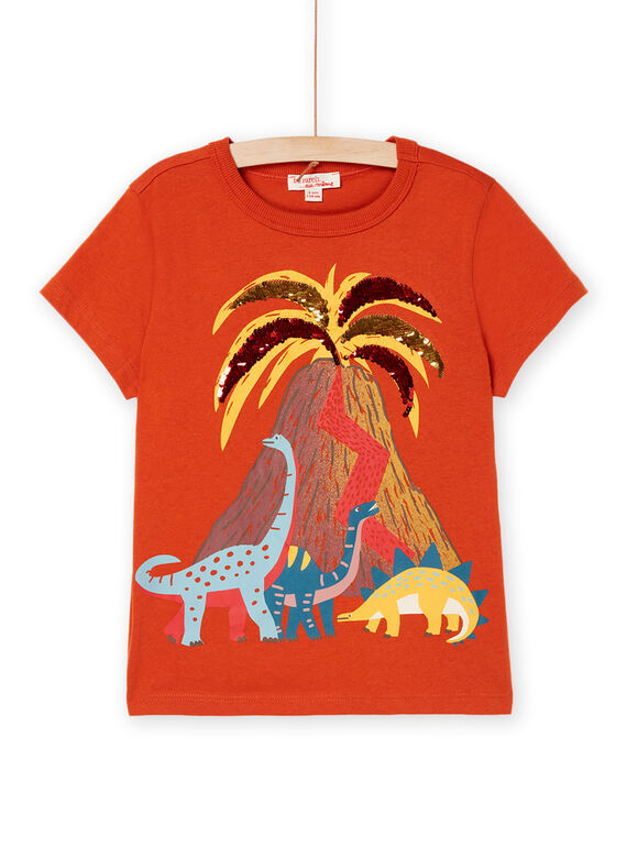 Camiseta naranja con dibujo de dinosaurios ROSUMTI1 / 23S902Y3TMCE410