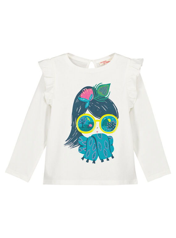 Camiseta con volantes en los hombros GATUTEE1 / 19W901Q1TML001
