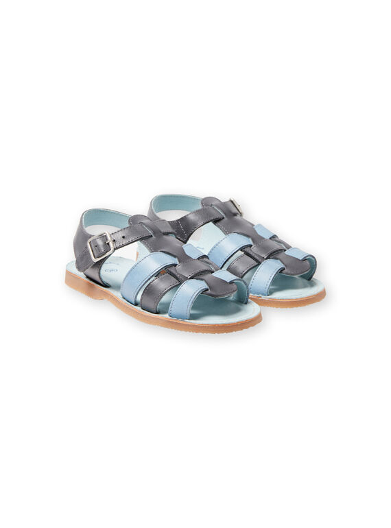 Sandalias de color gris y celeste para niño LGSANDADAM / 21KK3652D0E940