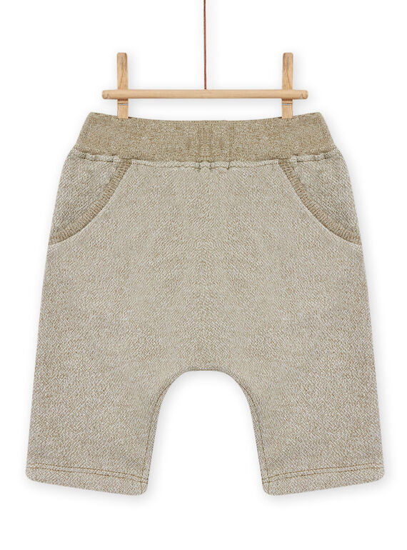 Pantalón verde caqui con estampado de animal para bebé niño MUKAPAN1 / 21WG10I2PAN604