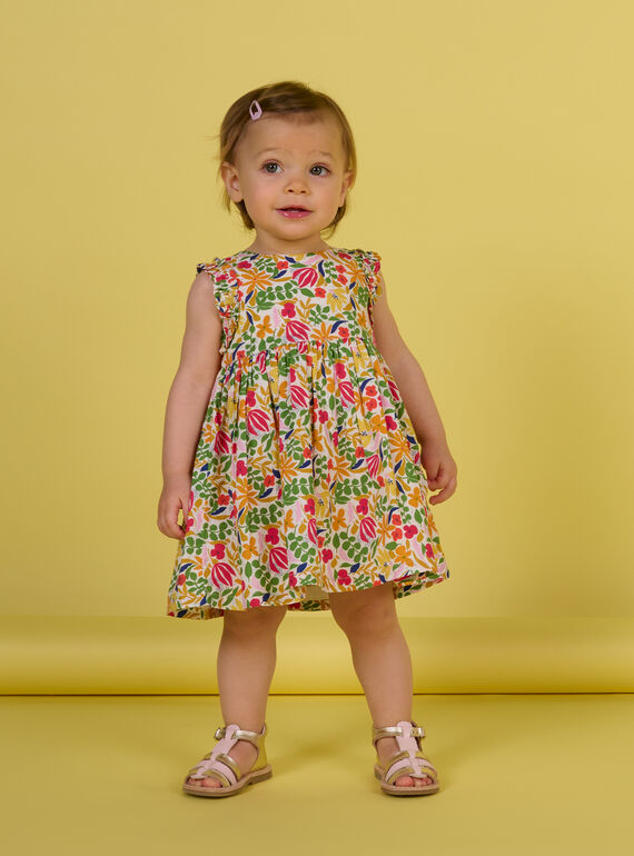 Vestido con estampado floral para bebé niña NIHOROB1 / 22SG09T3ROB000