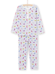Pijama de lunares y estampado de leopardos para niña MEFAPYJPAN / 21WH1134PYJ001