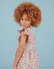 Vestido twill con estampado floral colorido y detalles avolantados para niña NAMOROB1 / 22S901N2ROBD327