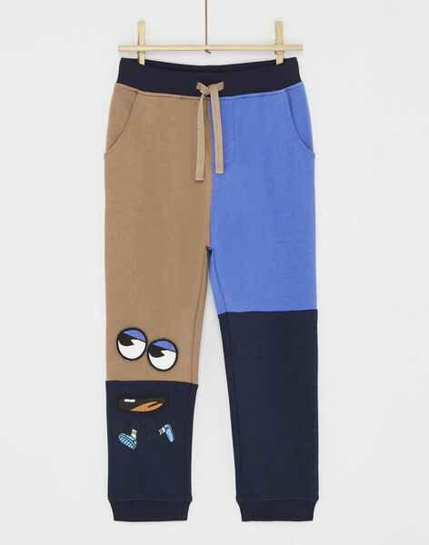 Pantalón de chándal azul y marrón de muletón cepillado : comprar online - Conjuntos, pantalones de | DPAM