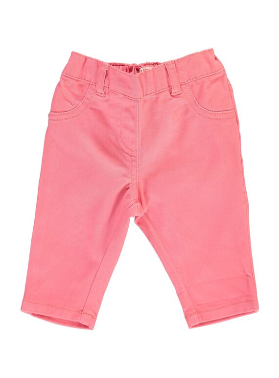 Baby girls' twill trousers CIJOPAN2 / 18SG09R2PAN404