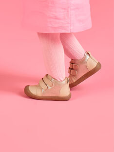 Botines de color rosa claro de piel bebé niña MIBOTIFLEXFI / 21XK3751D0F030