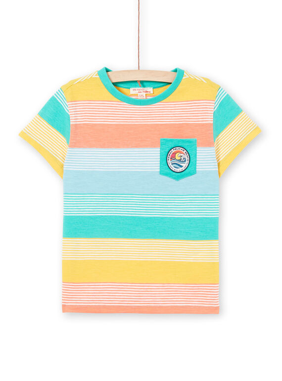 Camiseta de color amarillo y verde para niño LOBONTI4 / 21S902W4TMC600