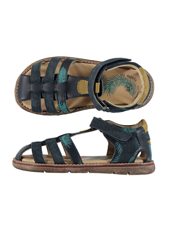 Sandalias de piel para niño FGSANDPALM / 19SK36D3D0E070