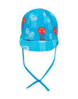 Sombrero azul con estampado de medusas para bebé niño NYUCASQ2 / 22SI10L1CHAC215