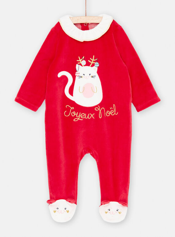 Pelele de Navidad de color rojo para para bebé niña SEFIGRENO / 23WH13T1GREF529