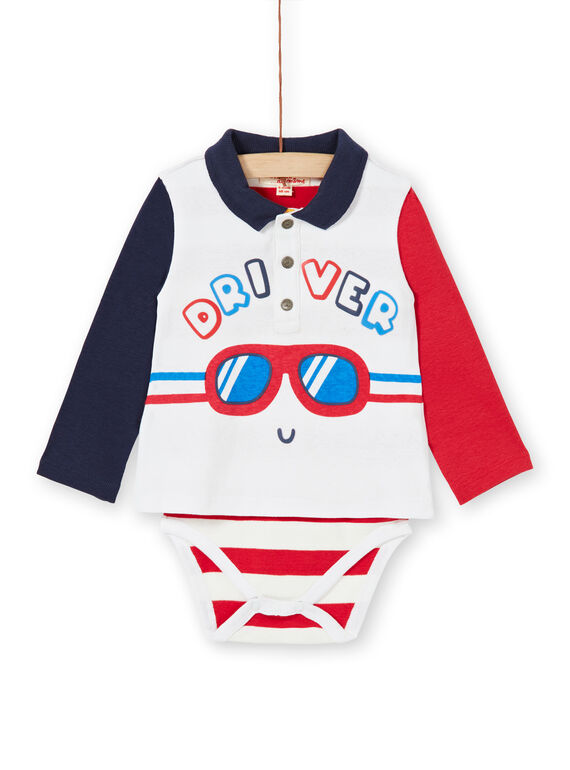Body de color crudo para bebé niño LUHABOD1 / 21SG10X2BOD001