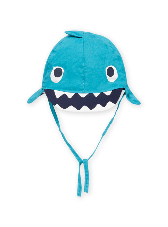 Gorra turquesa con estampado de cara de tiburón RYUJA2CAS2 / 23SI10C3CHA202