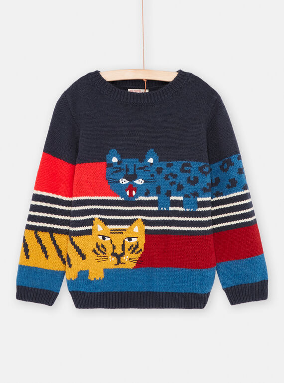 Jersey multicolor con estampado de rayas para niño SOFORPUL / 23W902K1PUL705
