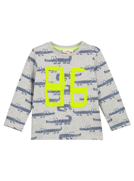 Camiseta de color gris jaspeado con estampado GOBLATEE2 / 19W902S3TML927