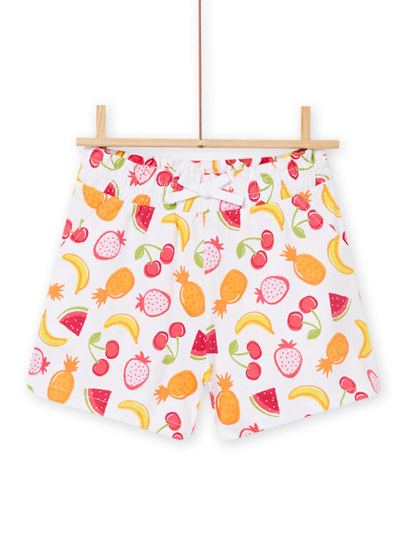 Short rosa suave con estampado de frutas para niña NAJERSHORT2 / 22S901C6SHO000