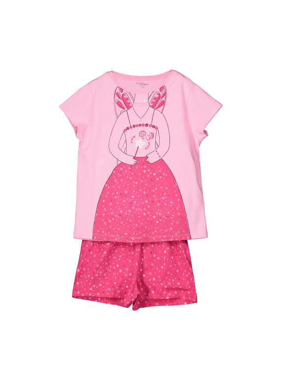 Pijama corto de algodón para niña FEFAPYJUDEX / 19SH1142PYGD301