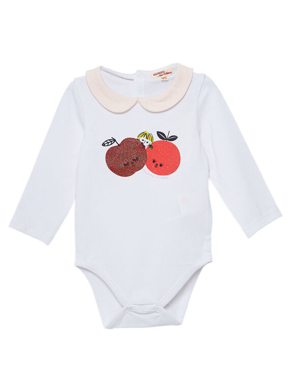 Body de color crudo de manga larga para bebé niña JIVIBODY / 20SG09D1BOD001