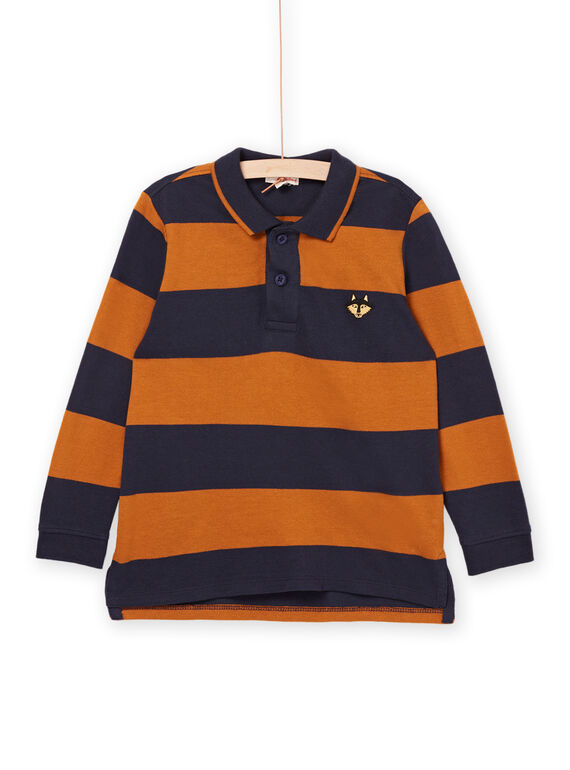 Polo azul y mostaza de rayas POJOPOL5 / 22W902D5POLI806