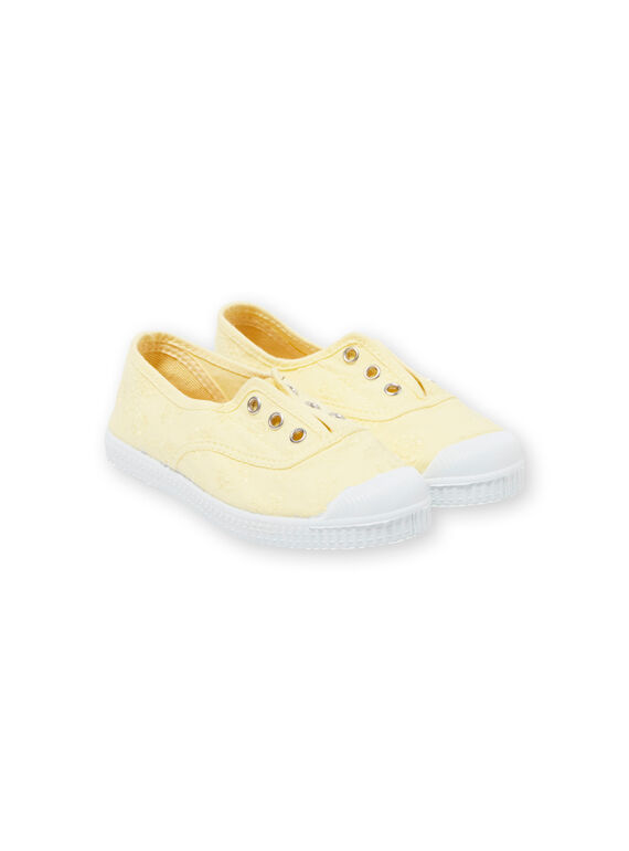 Tenis amarillos para niña LFTENBRODJ / 21KK3543D16010