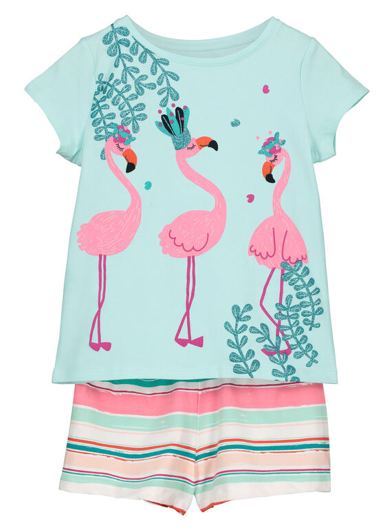 Pijama corto estampado para niña FEFAPYJFLA / 19SH11H3PYJ219