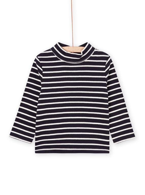 Jersey fino de color crudo y azul marino de rayas PUJOSOUP2 / 22WG10C1SPLC205