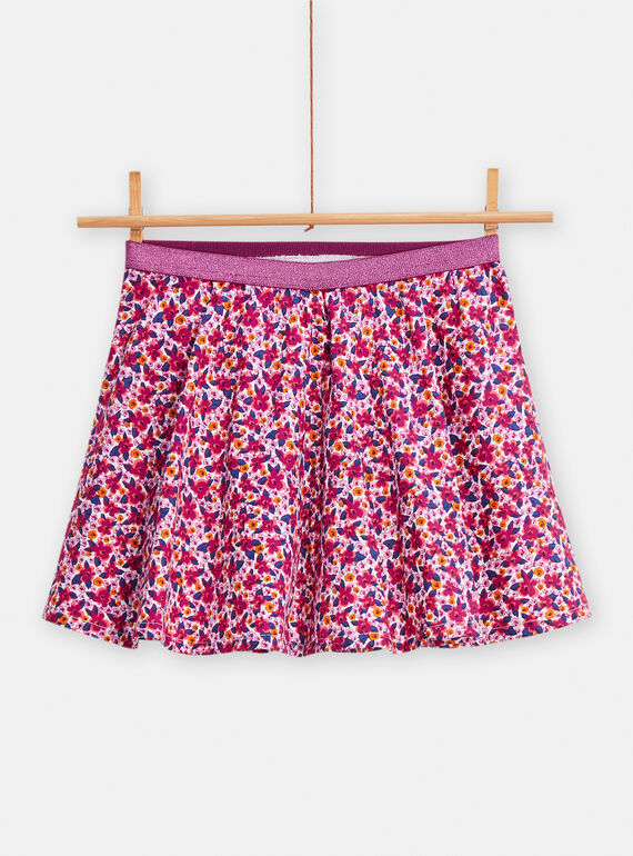 Falda corta con estampado floral para niña TAPAJUP / 24S90121JUP712