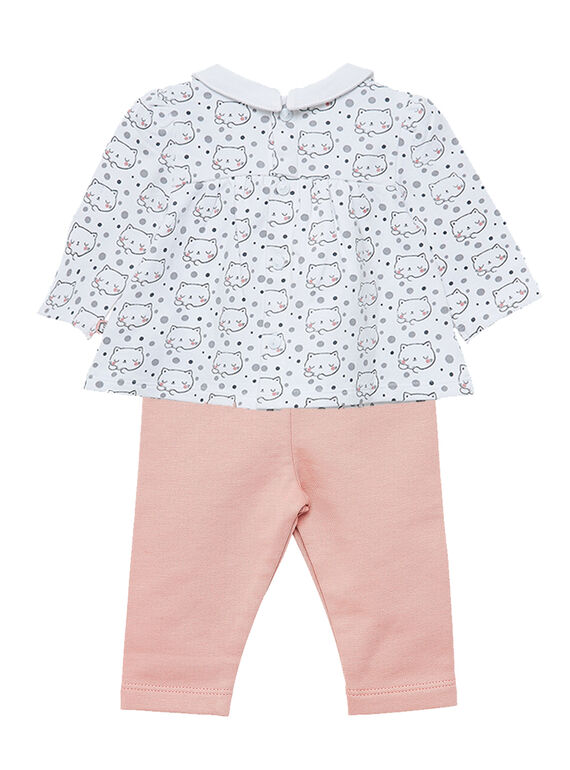 Conjunto de camisa y leggings para niña recién nacida JOU1ENS5 / 20SF03J2ENS000