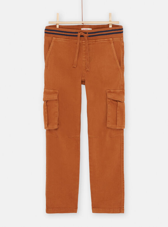 Pantalón cargo canela para niño SOJOPAMAT4 / 23W902M1PAN809