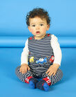 Peto de rayas de color azul noche, para bebé niño LUHASAL1 / 21SG10X2SAL713