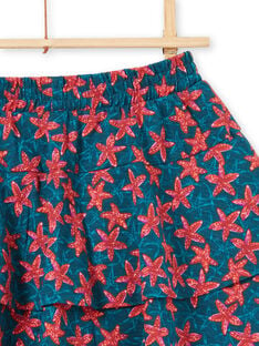 Falda-pantalón avolantada con estampado de estrella de mar para niña LABONJUP1 / 21S901W2JUP716