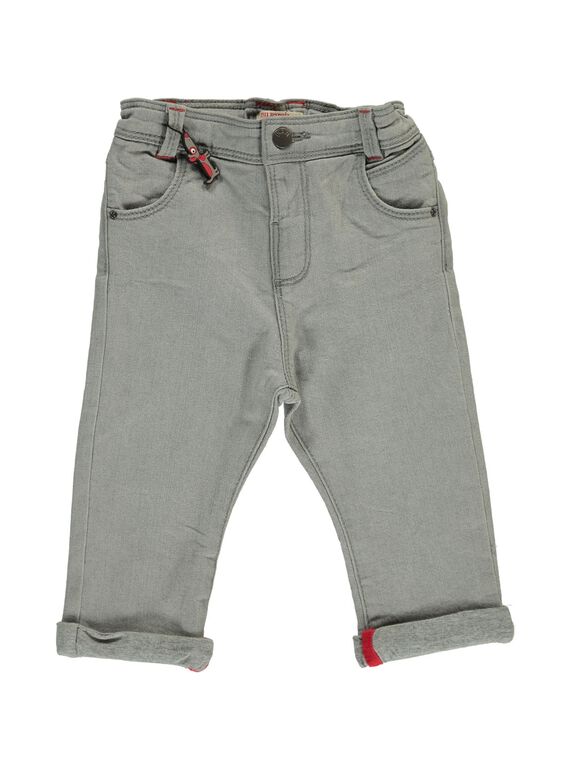 Baby boys' grey jeans DUROUJEAN / 18WG1021JEAK004