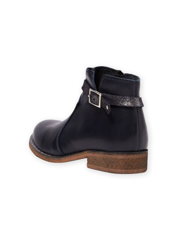 Boots de color azul marino de piel para niña MABOOTREP / 21XK3552D0D070