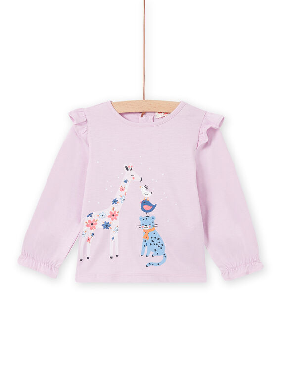 Camiseta rosa con estampado de fantasía para bebé niña MIPLATEE / 21WG09O1TML326