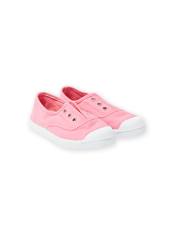 Tenis de color rosa de lona de algodón para niña LFTENROSE / 21KK3544D16030