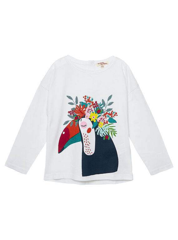 Camiseta de manga larga de color crudo JACLOTEE2 / 20S90112TML001