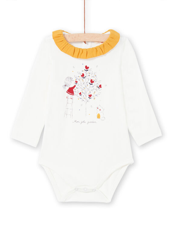 Body de color crudo y mostaza para bebé niña MIMIXBOD1 / 21WG09J2BOD001
