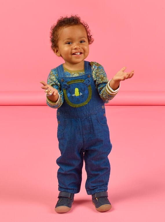 Peto vaquero con estampado de cara de león para bebé niño MUKASAL / 21WG10I1SALP274